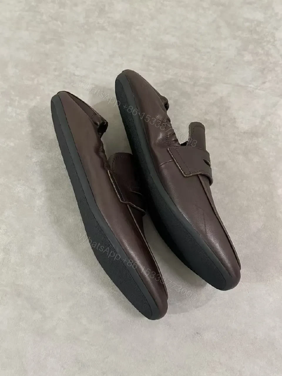 View 8 of Dark Leather Loafers + Full-Grain Leather + Classic Minimalist + All-Day Comfort + Loafers