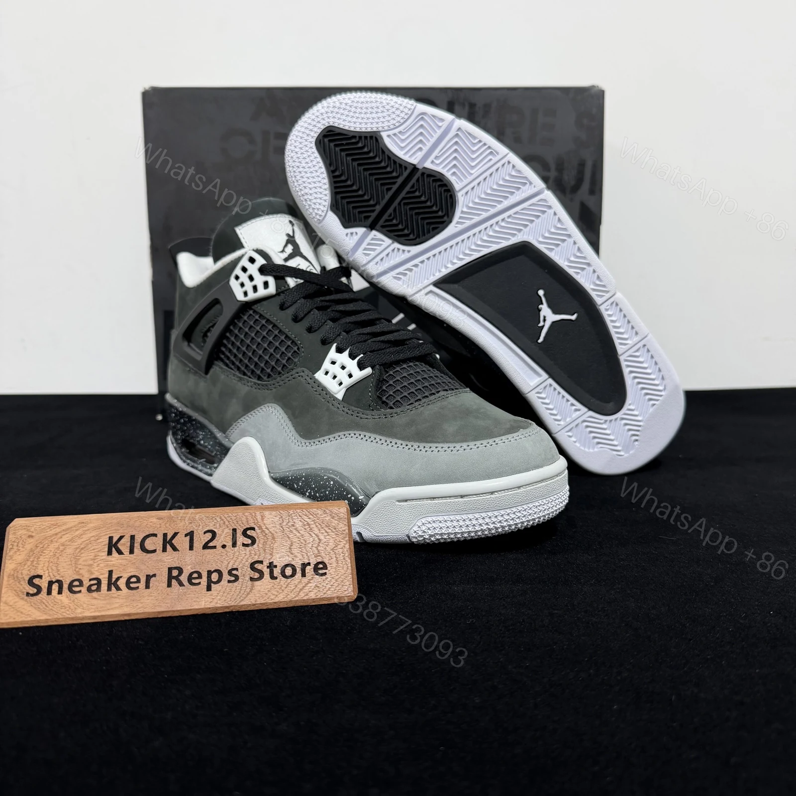 View 3 of Air Jordan 4 Retro Fear Pack Reps
