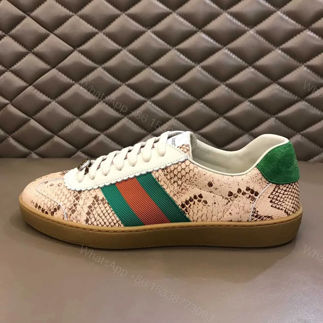 View 6 of GUCCI MEN’S NATURAL G74 PYTHON TRAINER WITH WEB – GC35