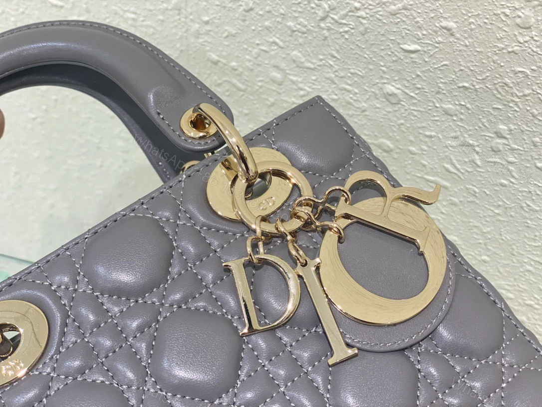 View 4 of Dior Lady ABC Super Quality Gray Handbag 20cm