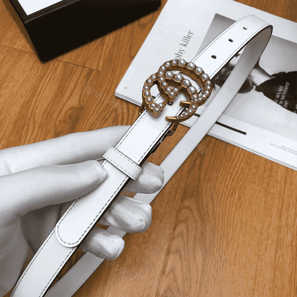 View 8 of GUCCI PEARL STUDDED GG BELT – B14