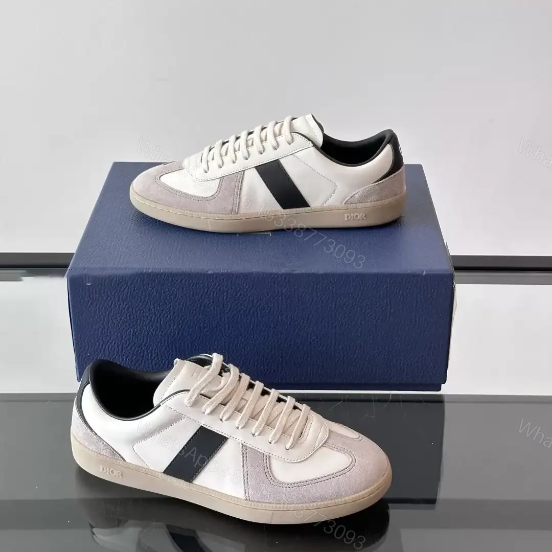 View 7 of DIOR B01 MATCHPOINT SNEAKERS BLACK AND WHITE SMOOTH CALFSKIN WITH GRAY SUEDE – CD225