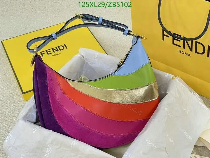 View 5 of Fendi Multicolor Fendigraphy Small Leather Handbag ZB59952