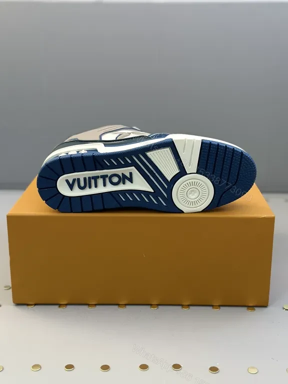View 6 of Bold Venetian-Blue LV-Detail Sneakers: Luxe Comfort