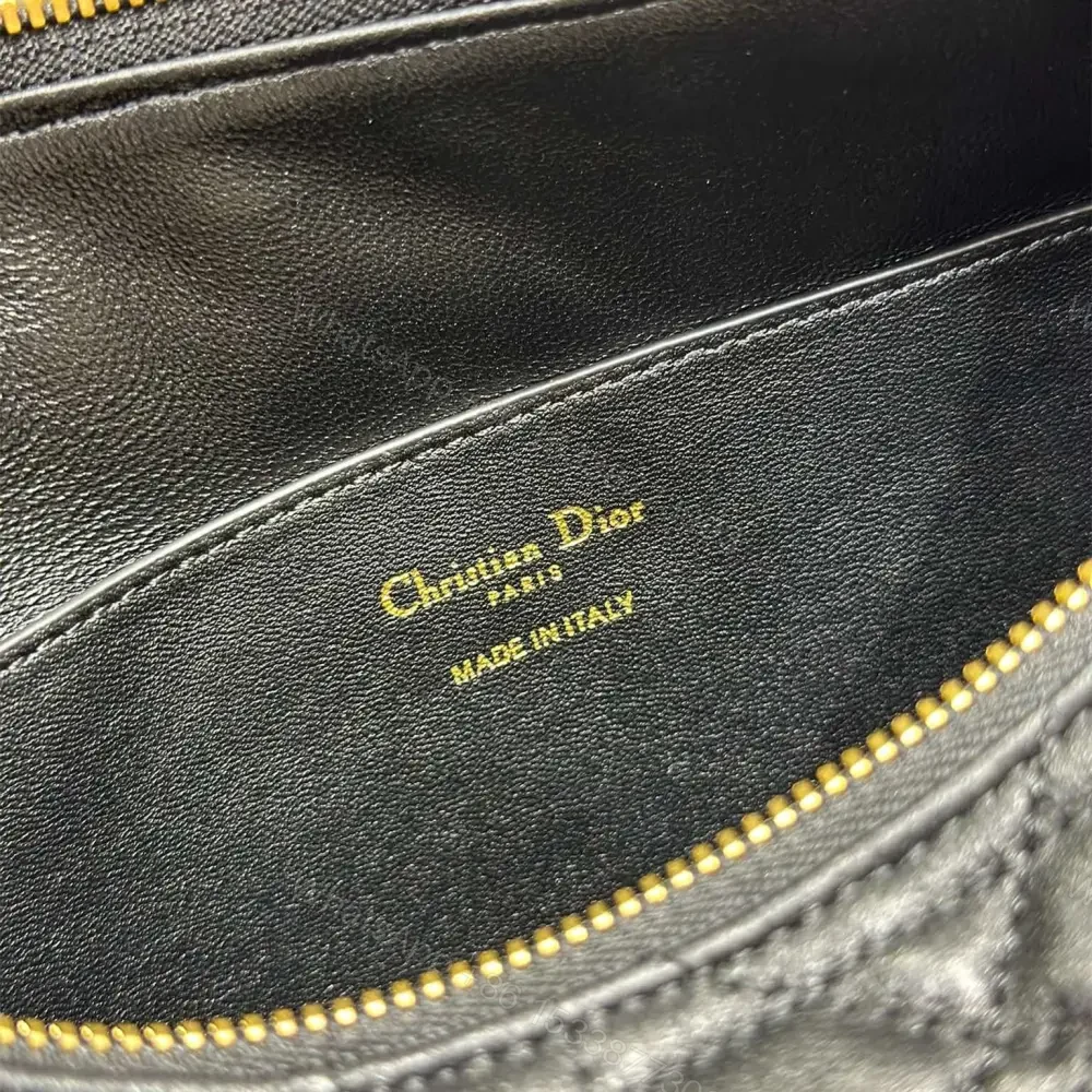 View 8 of 高仿Dior*D-Dream系列M632M900小羊皮單肩包中號黑色免檢版