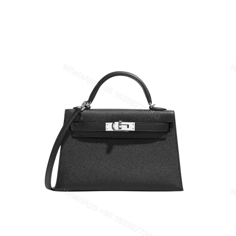 Hermes Kelly Mini Epsom Handbag Black 22Cm — view 1