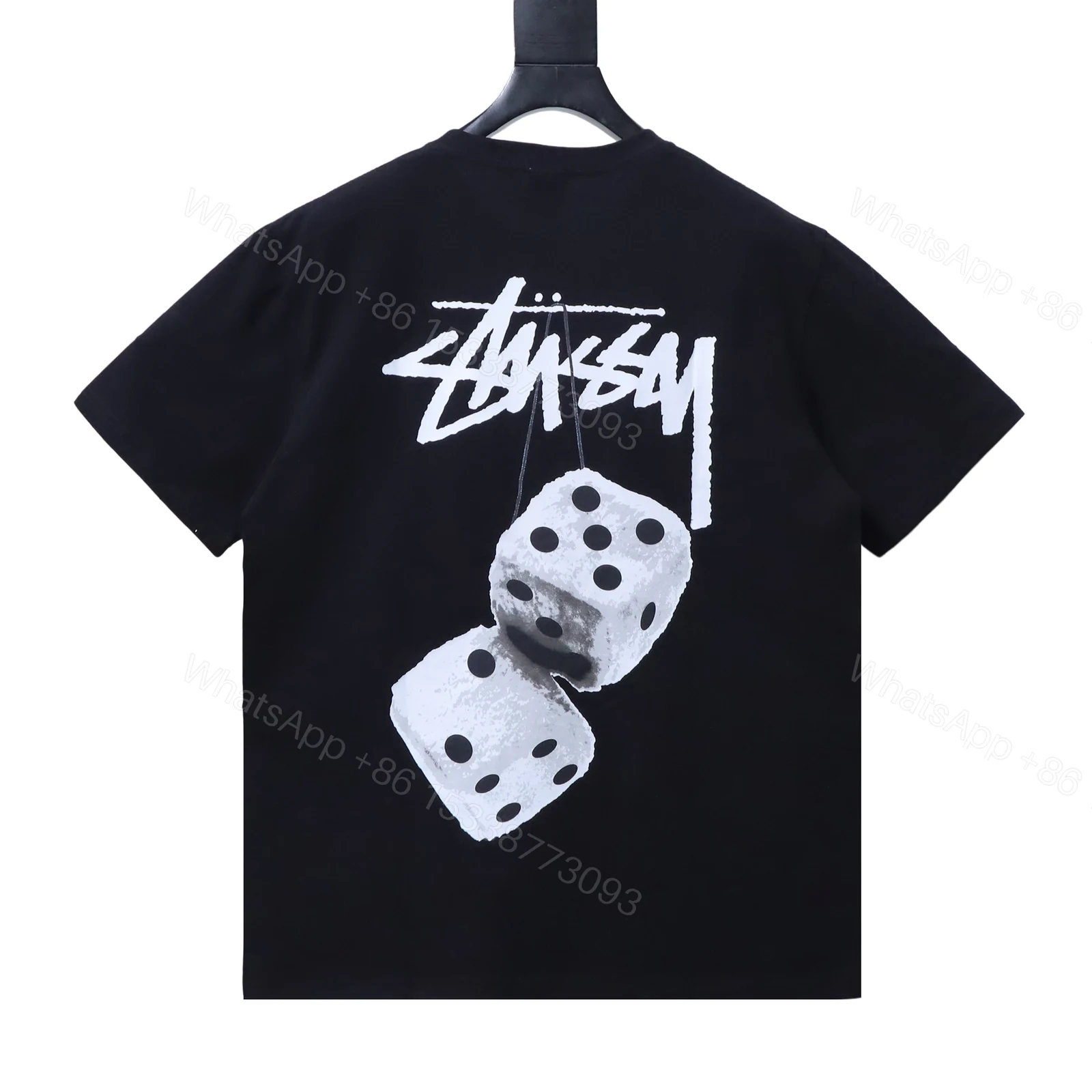 View 10 of Stussy dice pattern short-sleeved shirt Black