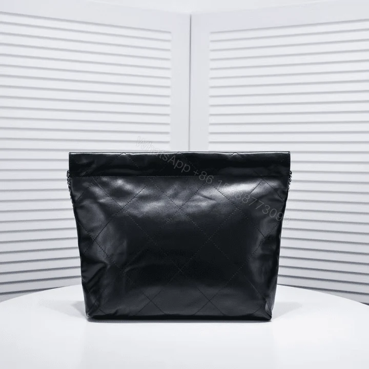 View 7 of Chanel 22 Handbag Shiny And Gold Tone Metal Black 42Cm AS3261 B19059 94305
