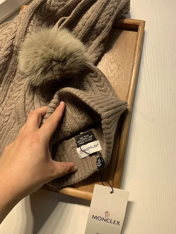 View 9 of Cozy Cable Knit Hat & Scarf Set â€” Luxury Warmth, Taupe/Greige