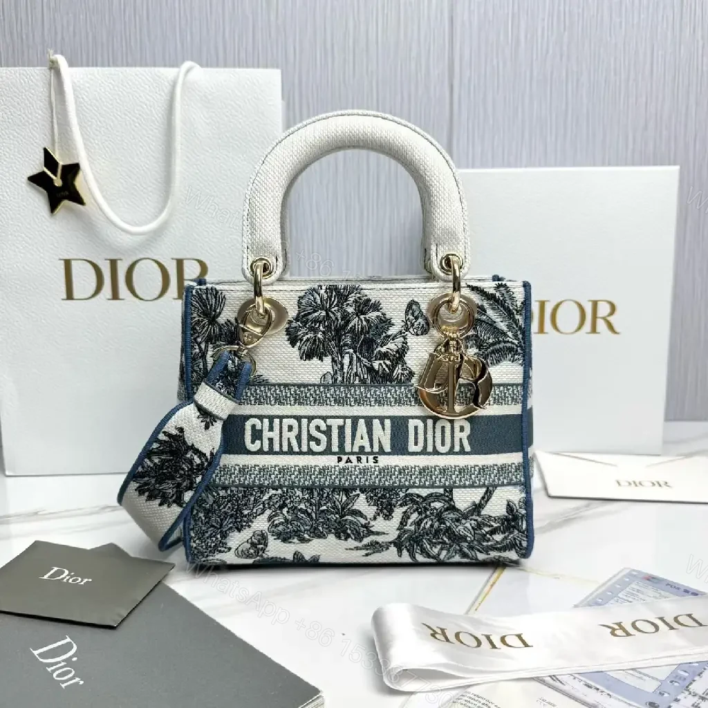 View 5 of Chic Indigo Canvas Satchel: Luxe Craft & Bold Print Bag