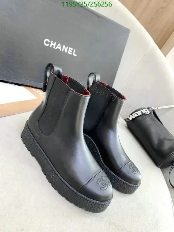 View 8 of Chanel Ankle Boots with Thick Sole VHB255