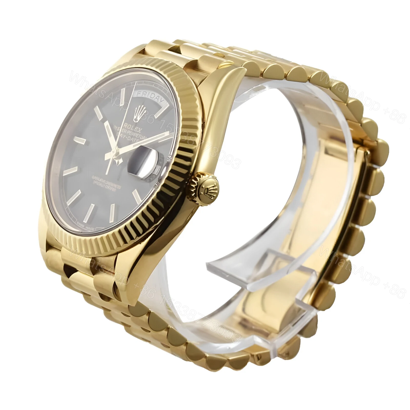View 2 of Rolex Day-Date Gold Black 228235 EW Replica