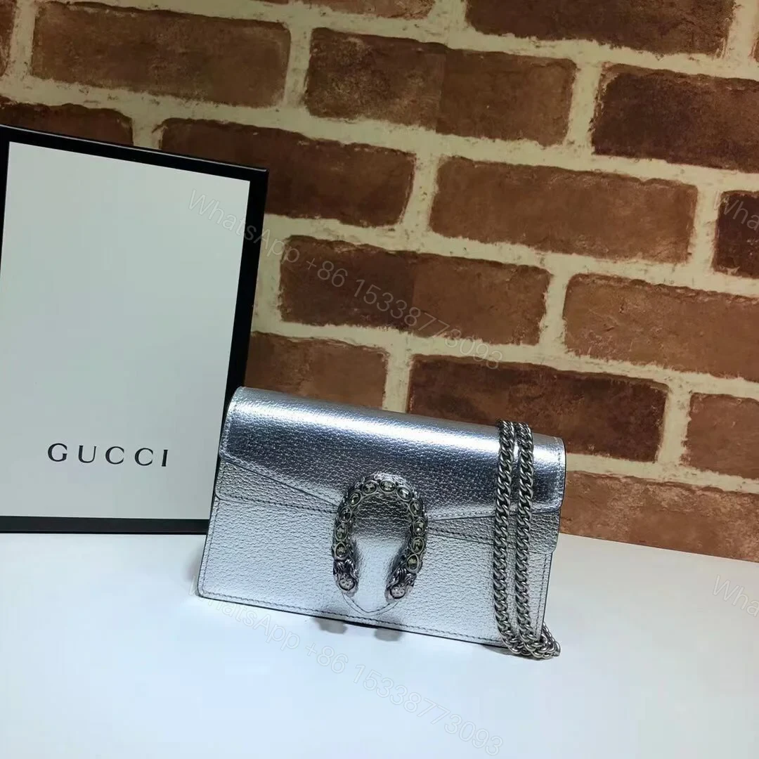 GUCCI DIONYSUS MINI CALFSKIN METALIZED BAG — view 1