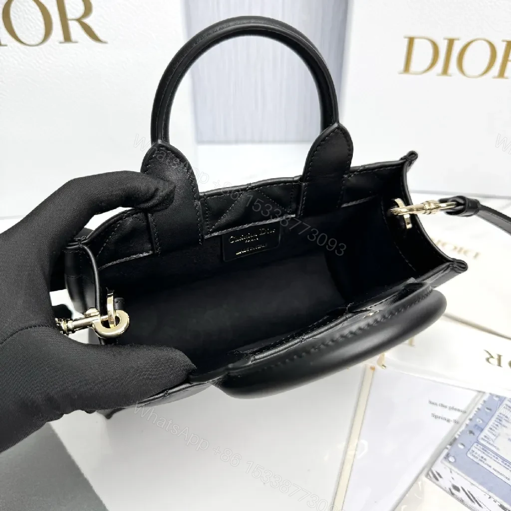 View 5 of Quilted Mini Bag: Diamond Stitch, Gold Charm, Crossbody Carry