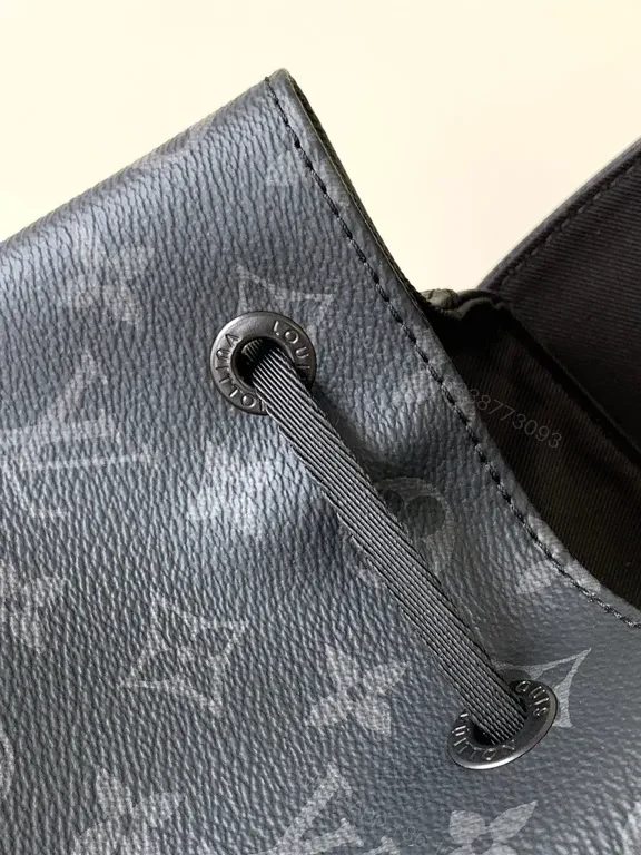 View 8 of Monogram-Print Leather Backpack: Modern Luxe Utility
