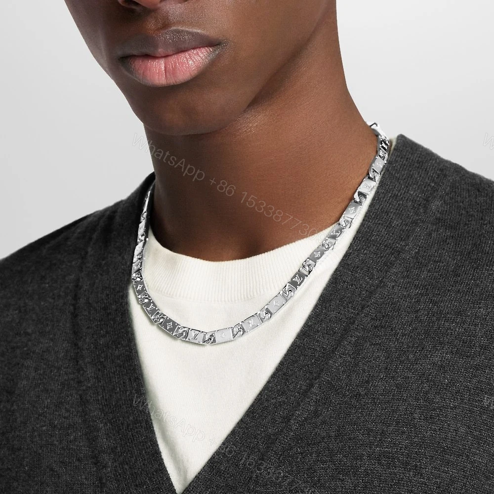 View 6 of Louis Vuitton Monogram Tied Up Necklace Silver M00919