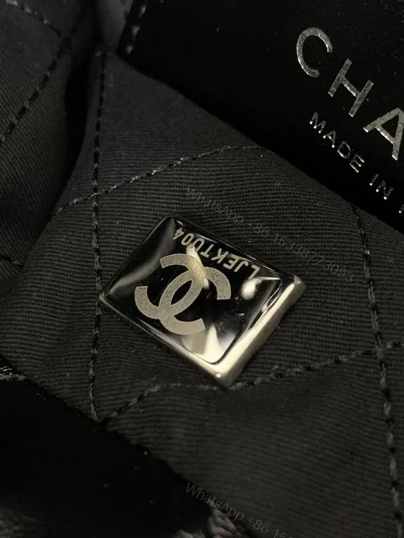 View 3 of Chanel-Inspired Chain-Handled Quilted Leather Bag