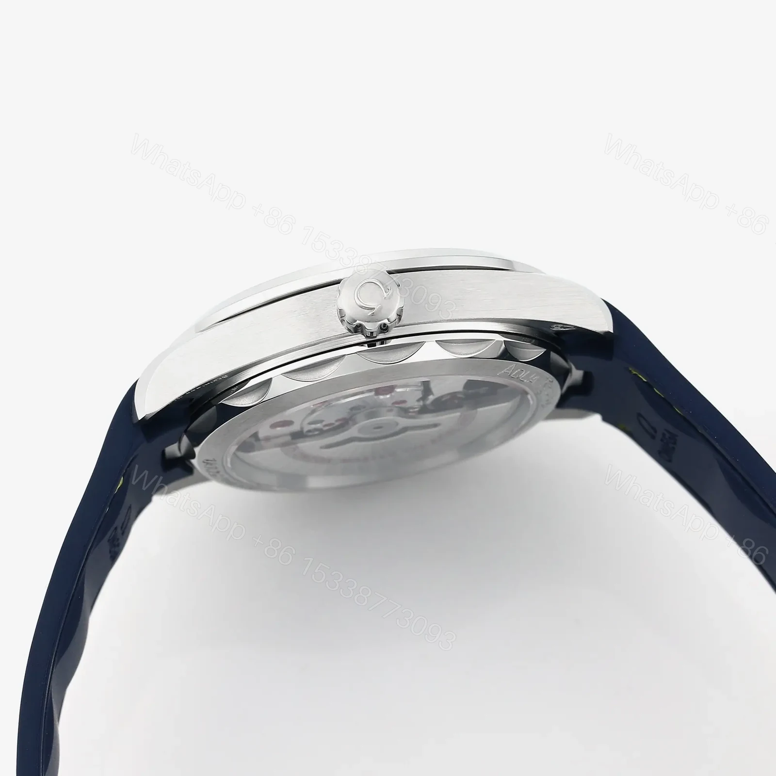 View 6 of Omega Seamaster Aqua Terra 150M Blue Dial Stainless Steel Case with Blue Rubber Strap