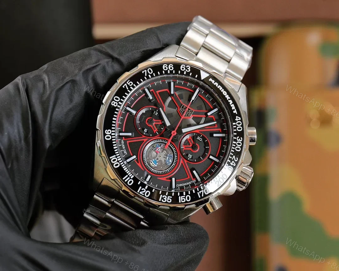 View 2 of TAG Heuer Carrera Chronograph Extreme Sport Titanium Ceramic Orange Bracelet CBU2082.BF0007