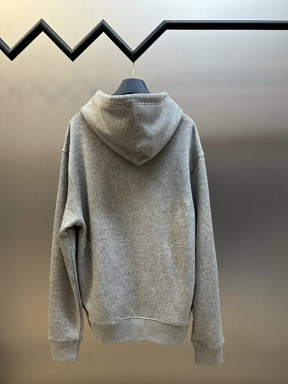 View 3 of Grey Premium Knit Hoodie: Luxe Everyday Comfort