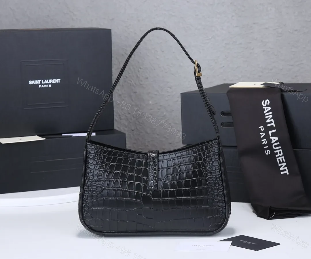 View 2 of YSL Black Crocodile shoulder bag