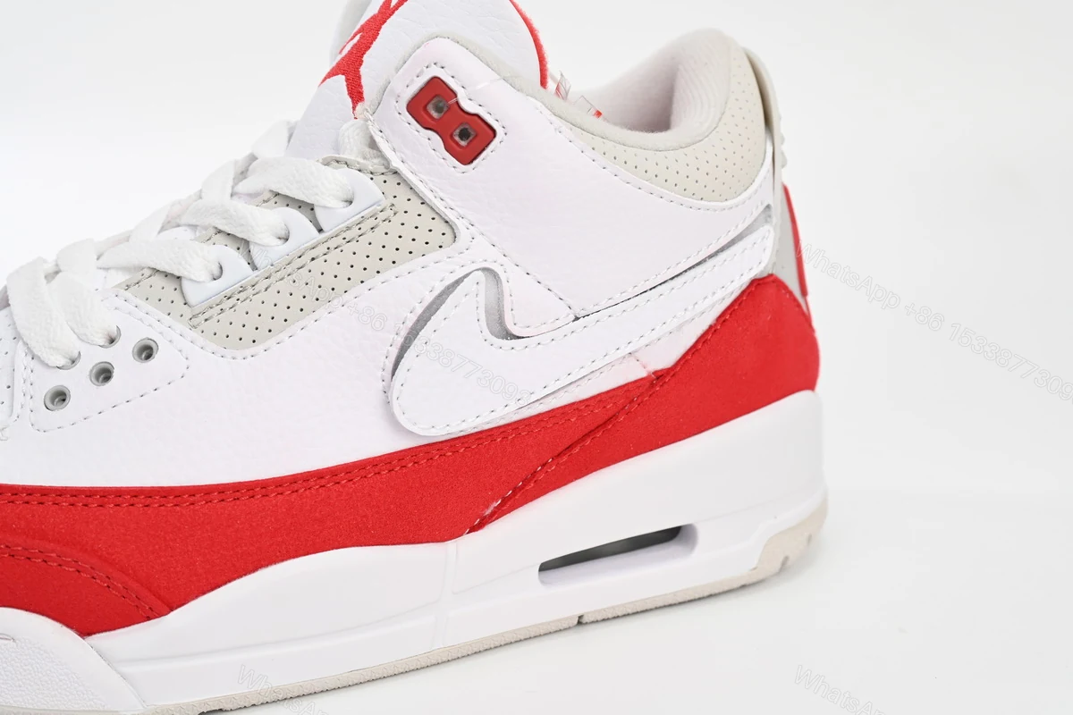 View 8 of Air Jordan 3 Retro Tinker White University Red