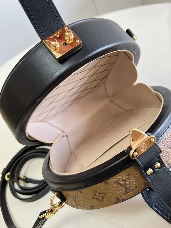 View 5 of Louis Vuitton Round LV Signature Crossbody Bag - Monogram, Black Trim