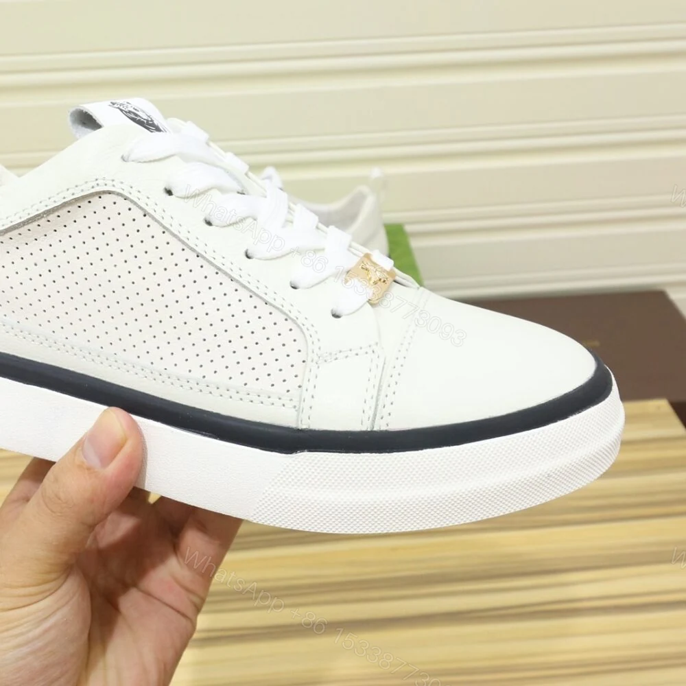 View 6 of Gucci Men’S Platform Sneaker White With Black Edge