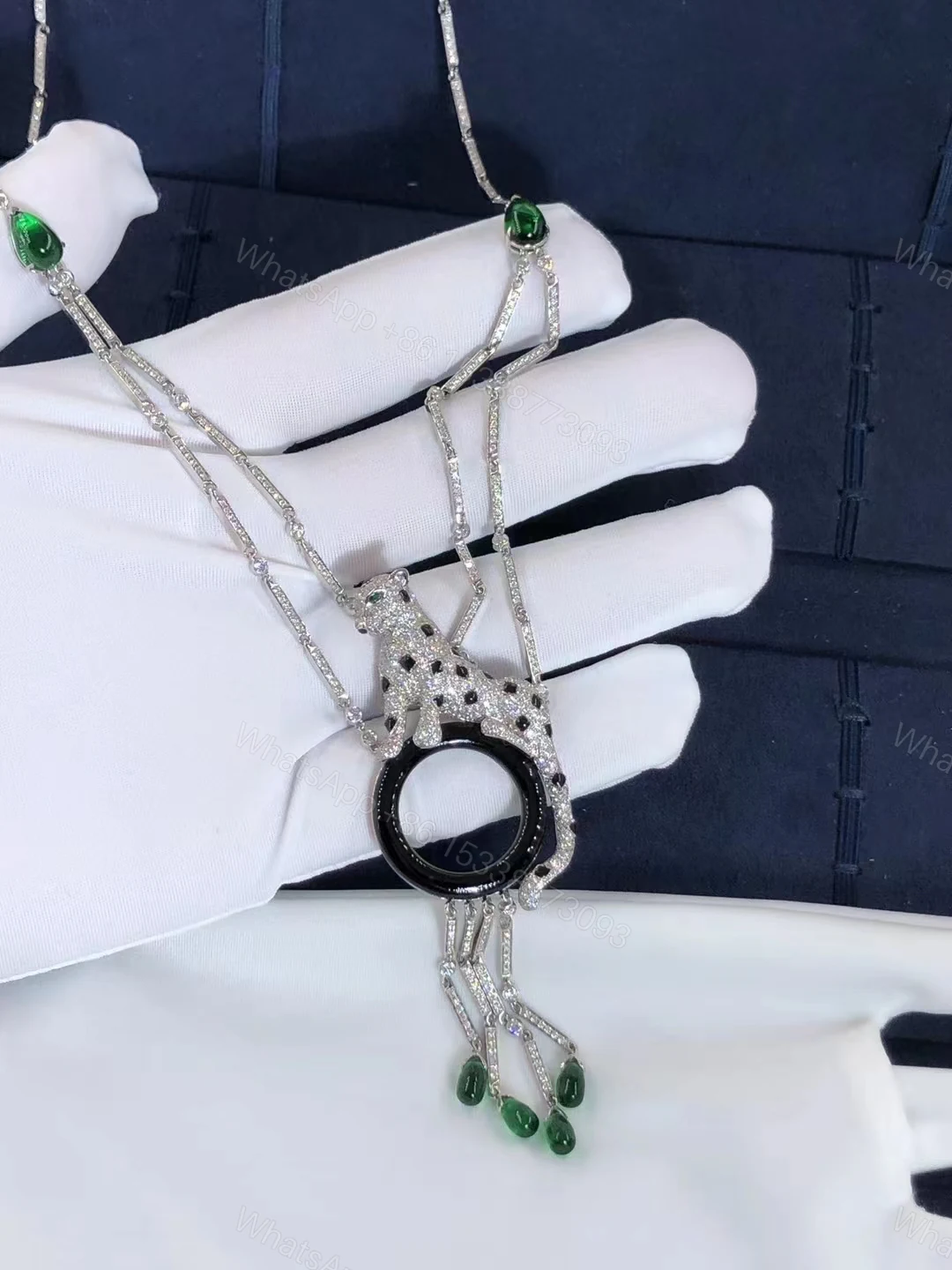 View 3 of Panthère de Cartier necklace, Diamonds