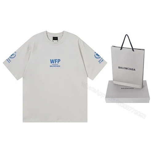 View 8 of Balenciaga Clothes 2026 World Food Programme Charity Limited Edition T-shirt Black/Apricot