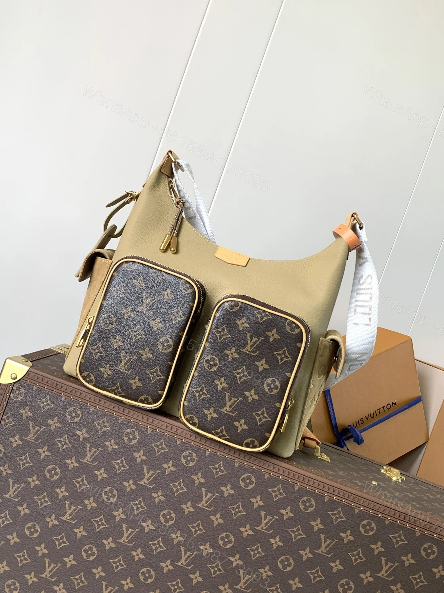 LV 一比一拼色Monogram雙袋水桶包休閒百搭人氣推薦款 — view 1
