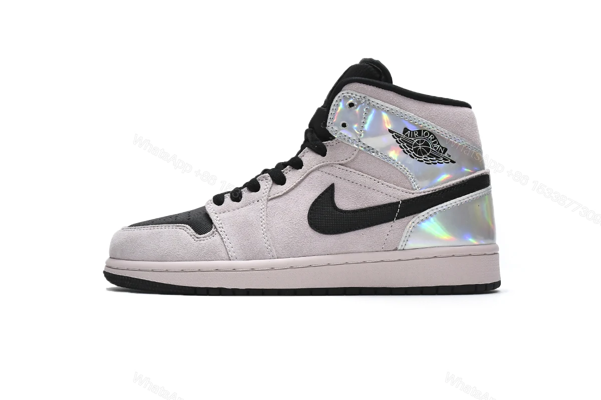 View 9 of Air Jordan 1 Mid Dirty Powder Iridescent (W) BQ6472-602