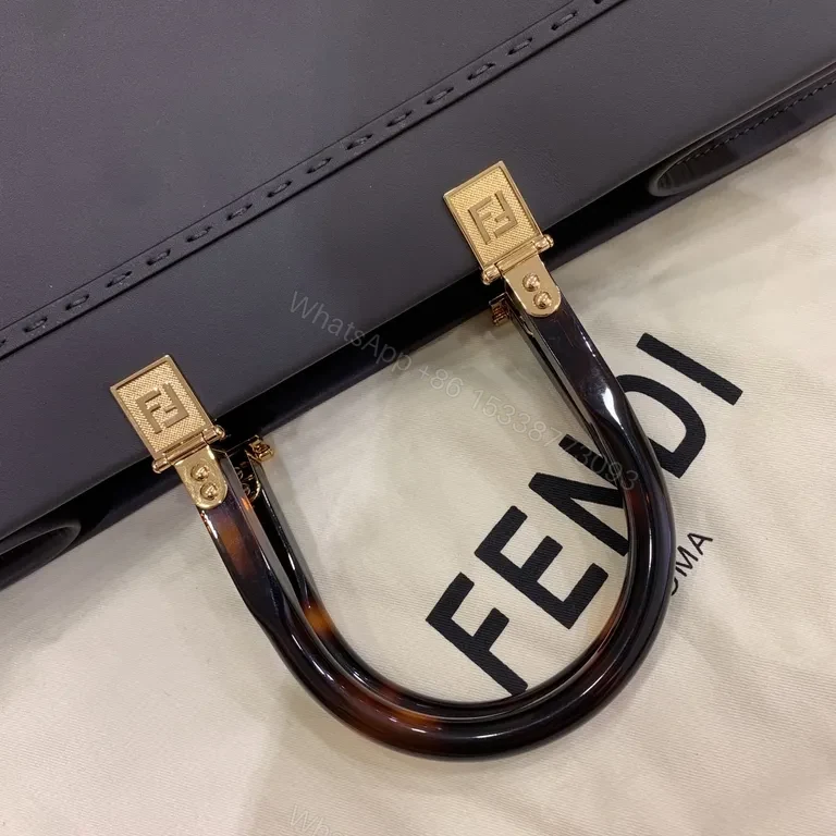 View 2 of Bold Matte Fendi Tote: Structured Street-Chic Design
