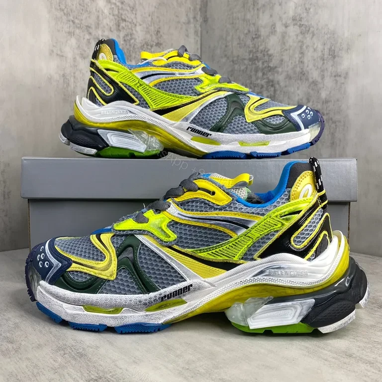 View 8 of Bold Balenciaga-Style Multicolor High-Tops: All-Day Comfort Sneakers