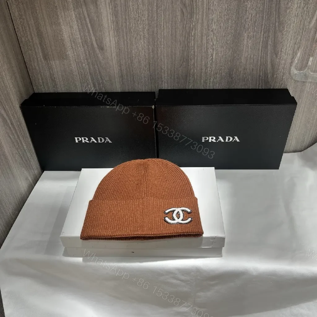 View 10 of Knit Beanie with Double-C Charm: Luxe Everyday Comfort