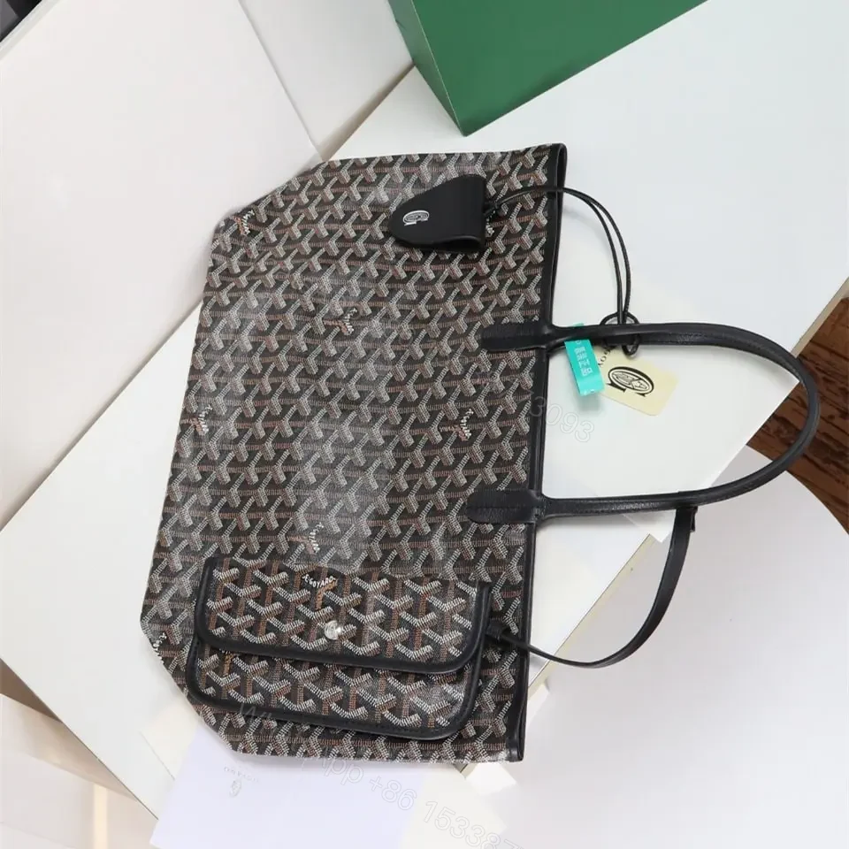 View 5 of 高仿Goyard*STLOUIP2滿印Tote手提袋黑色免檢版小號