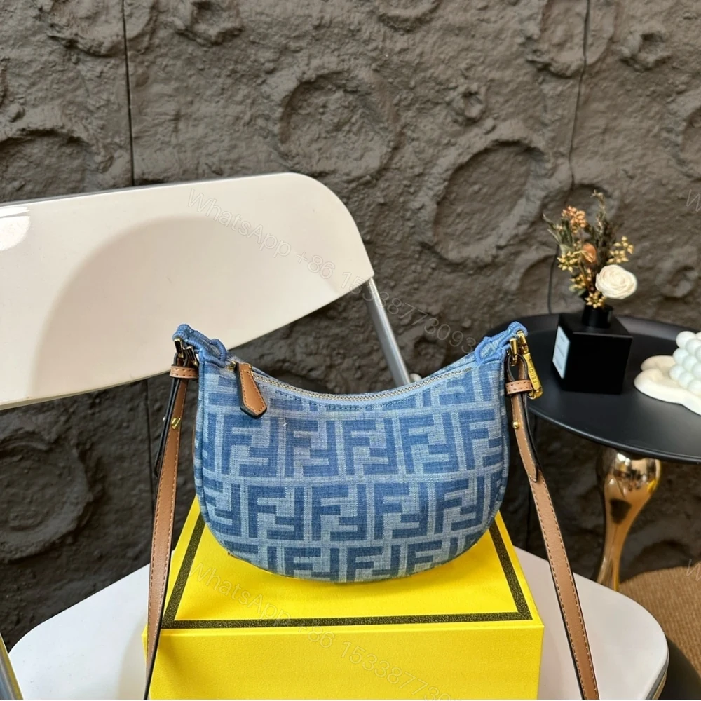 View 3 of FENDI FENDIGRAPHY MINI BAG DENIM BLUE FF 20CM 8BS081AS3FF1PLN