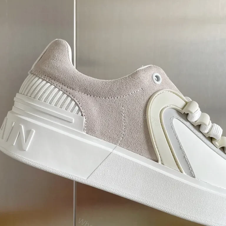 View 9 of Cream-Tone Calf Leather Sneakers: Luxury Everyday Comfort