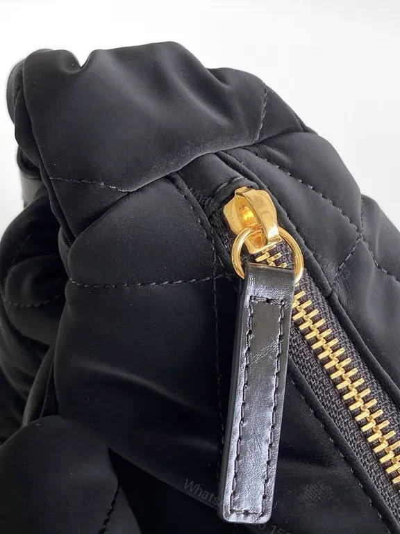 View 9 of Chic Quilted Satchel with Gold Logoâ€”Everyday Luxury Bag