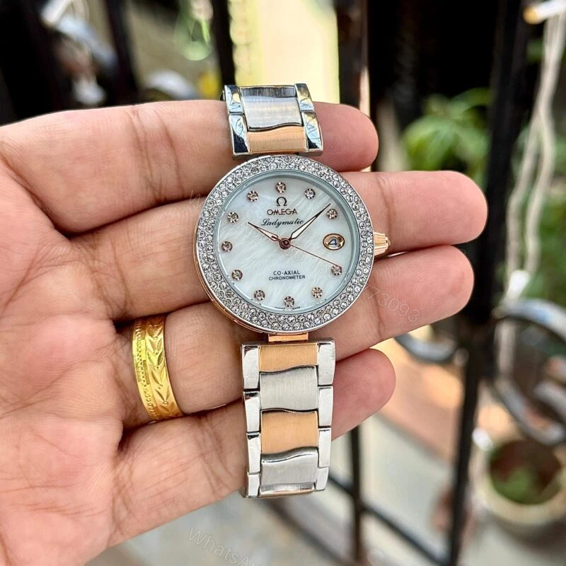 View 2 of Omega Ladymatic Diamond 34mm Rose Gold Quartz