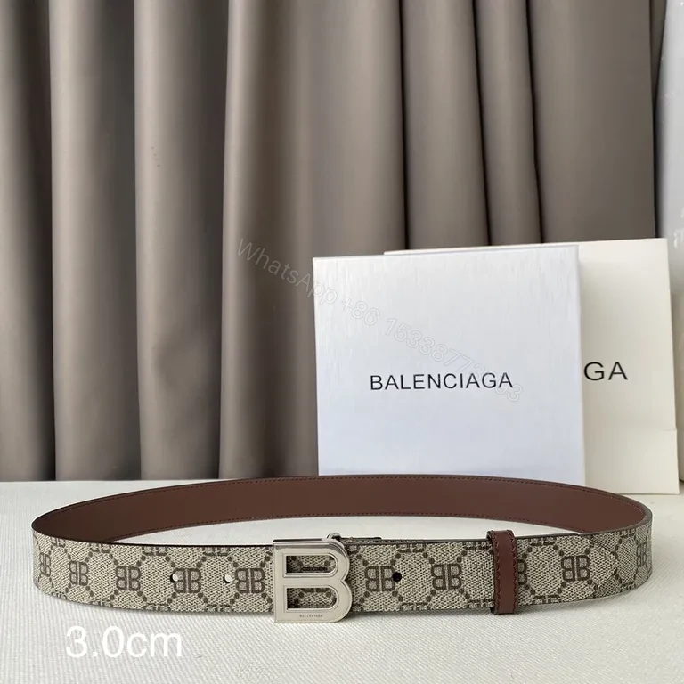 View 4 of Monogram Double-Buckle Belt - Canvas & Leather Edge