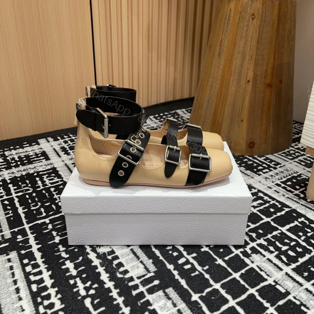 View 3 of 高仿Dior*Punk系列KCB963平頭塔扣樂福鞋膚色免檢版