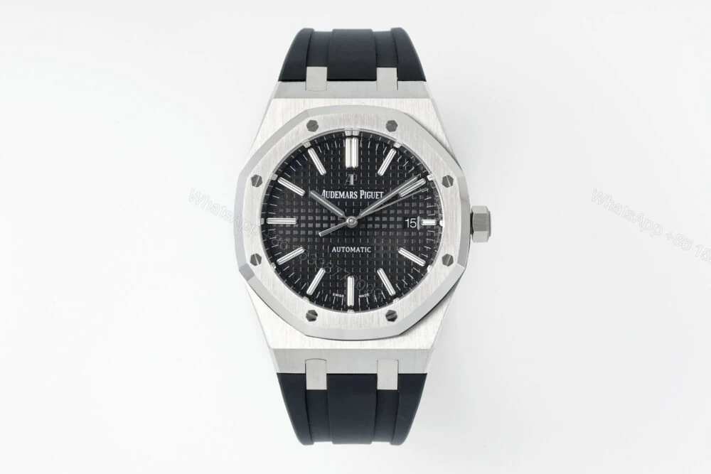 Royal Oak 15400 1:1 Best Edition SS/RU Black Textured Dial Super Clone — view 1