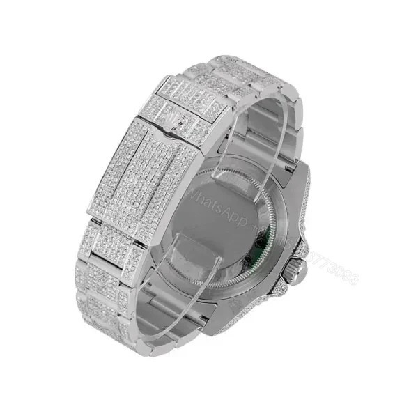 View 3 of Rolex GMT-Master II 116710 Super Clone: Full Diamond Iced-Out 40mm