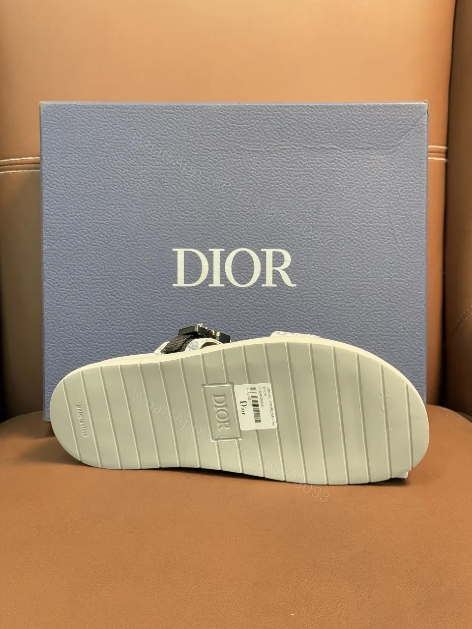 View 6 of Chic Monogram Sandals with Adjustable Straps - Luxury Casual Footwear