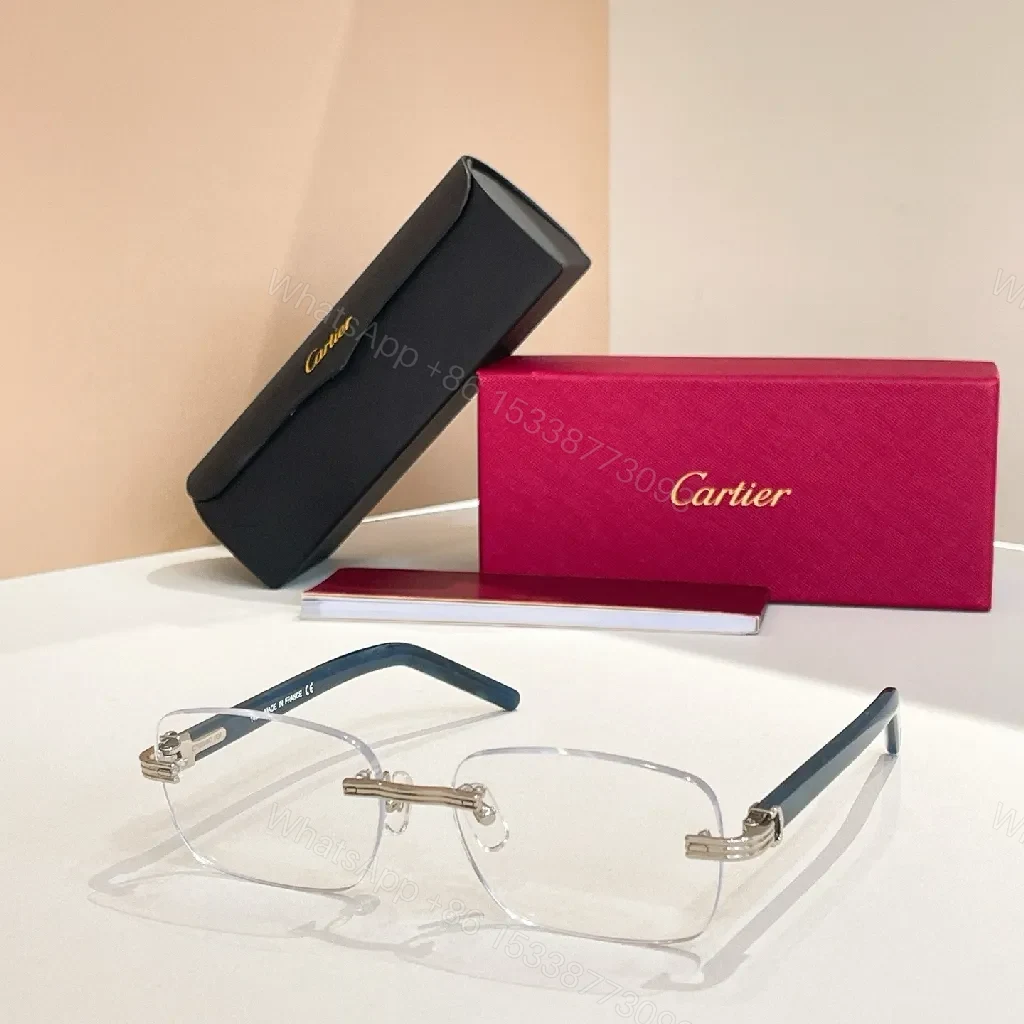 View 5 of Rimless Gold-Accent Eyewear: Bold Modern Luxe