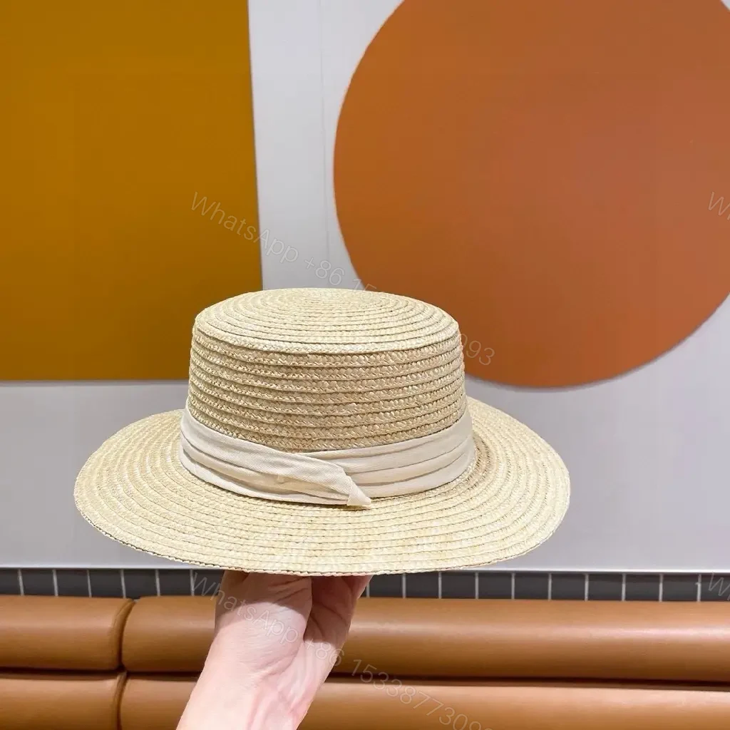 View 6 of Sun-Kissed Stripes Straw Hat: Premium, CHANEL-Inspired Flair