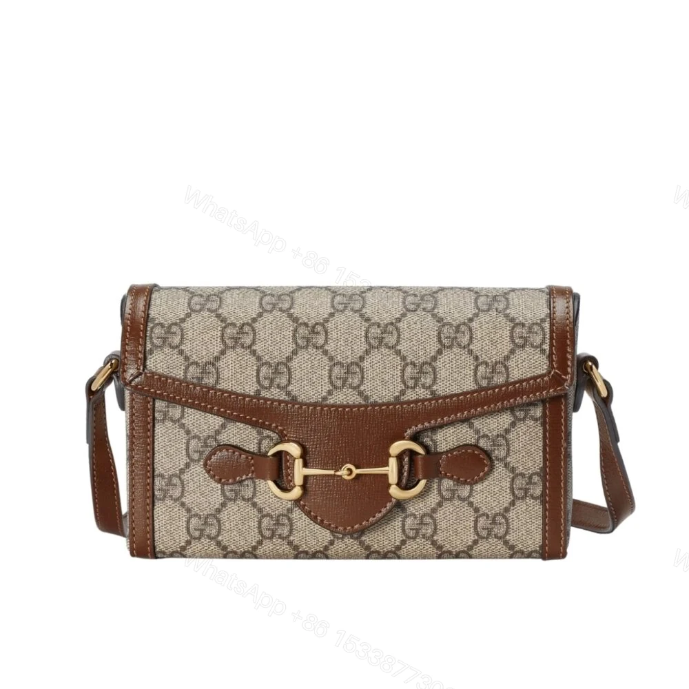 Gucci Horsebit 1955 Mini Bag‎ Beige And Dark Brown GG Supreme 18Cm 699296 92TCG 8563 — view 1