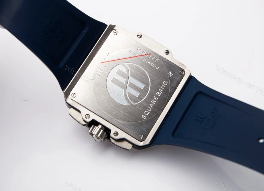 View 9 of Hublot Square Bang Unico Replica 42MM Premium Grey Rubber Strap Edition RG-HUBLOT-SQUARE-GREY-42