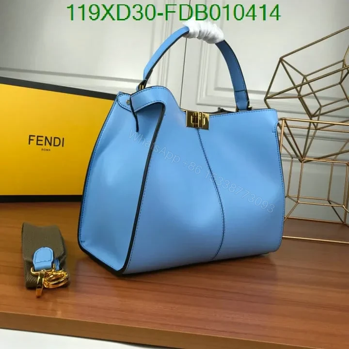 View 4 of Fendi Peekaboo X Lite Oversized Handbag KN55478